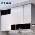 Melamine Board Kitchen Cabinet simple design invisible handle kitchen cabinet for apartment Factory